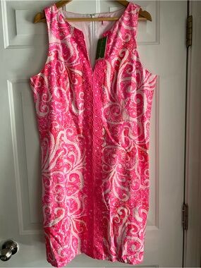 Lilly Pulitzer | (sz 16) “Ryder” Shift Dress in “Pout Pink Paisley” NWT